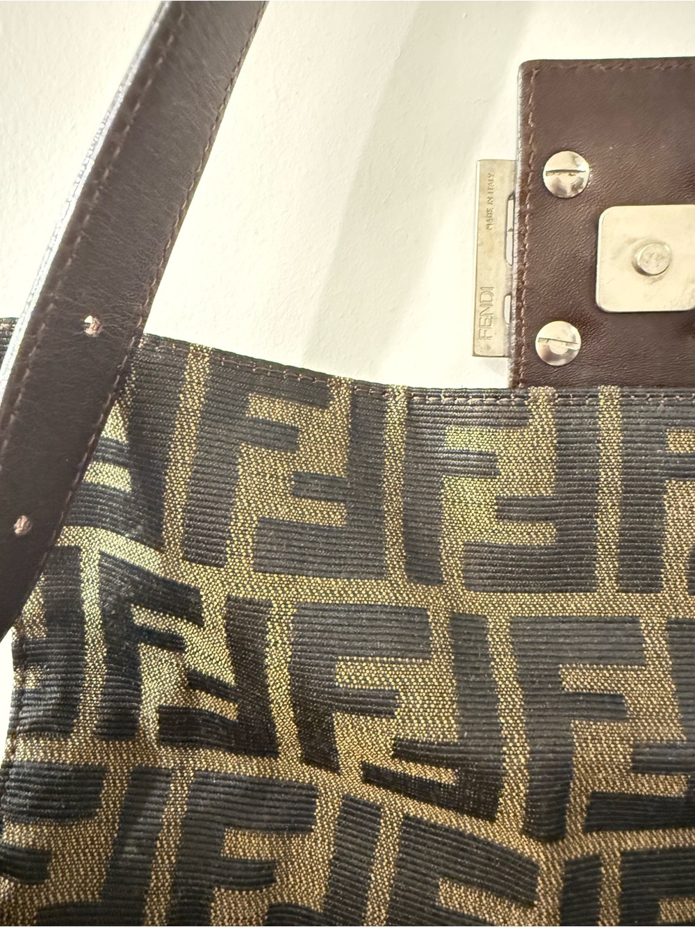 Vintage Fendi Zucca Monogram Baguette 90’s Y2K - Picture 3 of 4
